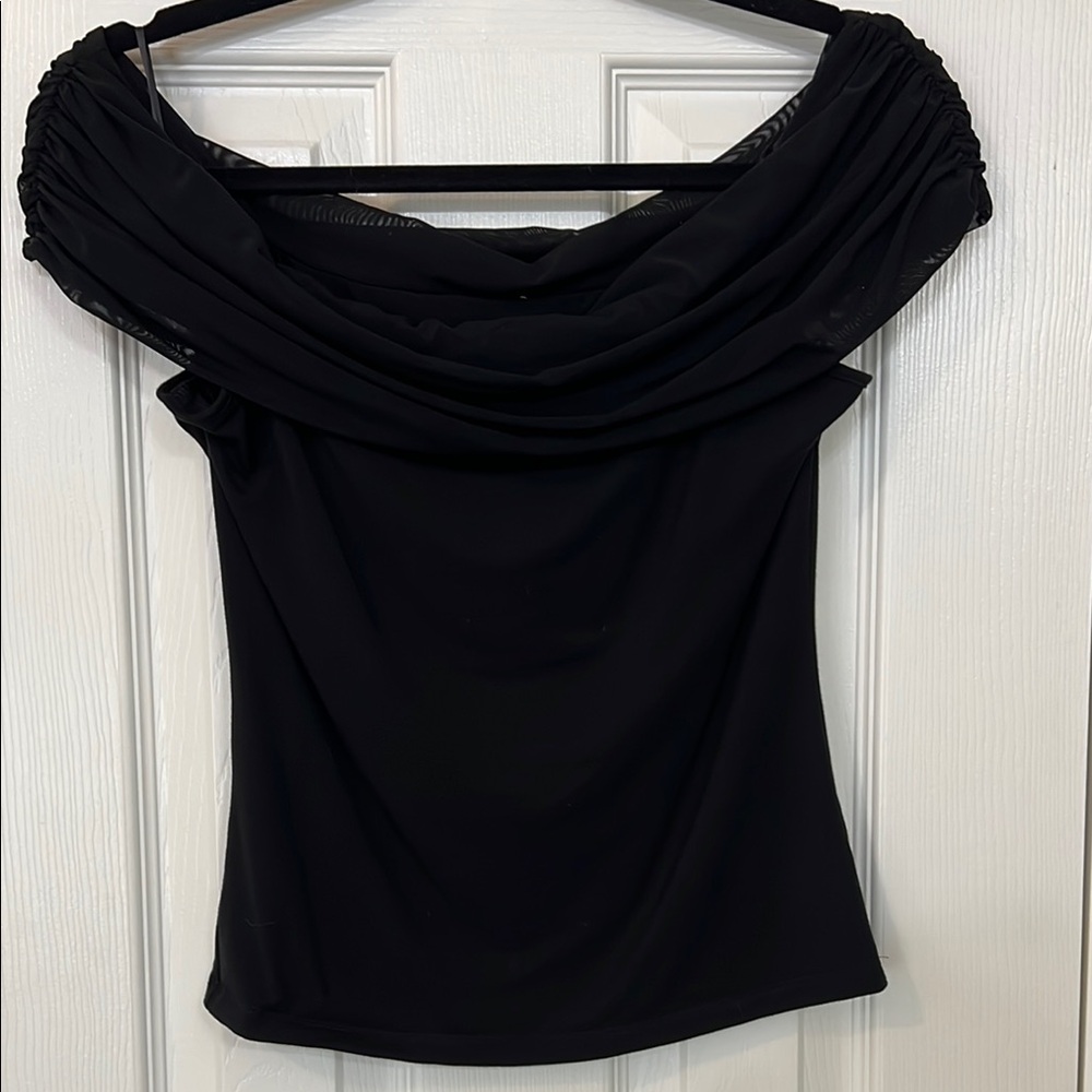 Reformation off-shoulder black top